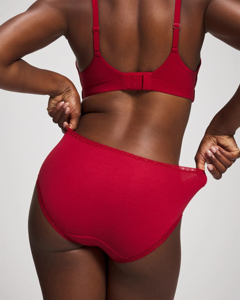 Cotton Hipster Panty with Lace Trim - PAINT THE TOWN RED | Soma Women