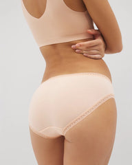 Cotton Hipster Panty with Lace Trim - PEACH PARFAIT | Soma Women