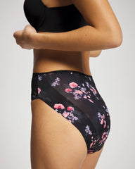 Edge High-Leg Panty with Lace - FLORAL DREAMS BLACK MINI | Soma Women
