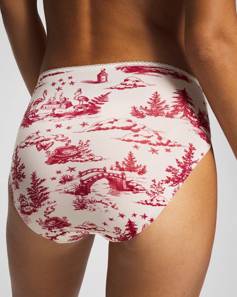 Edge High-Leg Panty with Lace - ENCHANTED TOILE CHAMPAGNE | Soma Women