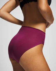 Edge High-Leg Panty with Lace - POMEGRANATE WINE | Soma Women