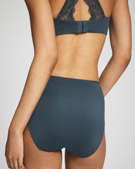Tummy High-Leg Brief Panty with Lace - PETROL | Soma Women