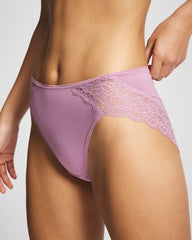 High-Leg Panty with Enchanting Lace - LILAC WINE | Soma Women