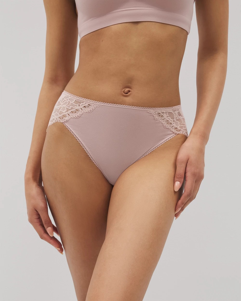 High-Leg Panty with Enchanting Lace - ADOBE ROSE | Soma Women