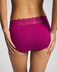 High-Leg Panty with Enchanting Lace - MAGENTA ORCHID | Soma Women
