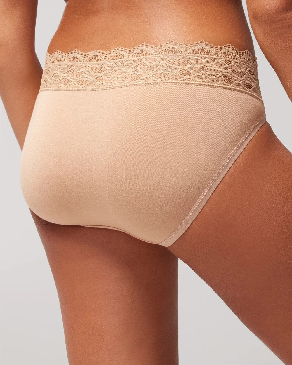High-Leg Panty with Enchanting Lace - WARM AMBER | Soma Women