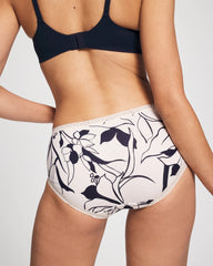 Cotton High-Leg Brief Panty with Lace Trim - NOUVEAU FLORA MINI CHAMP | Soma Women