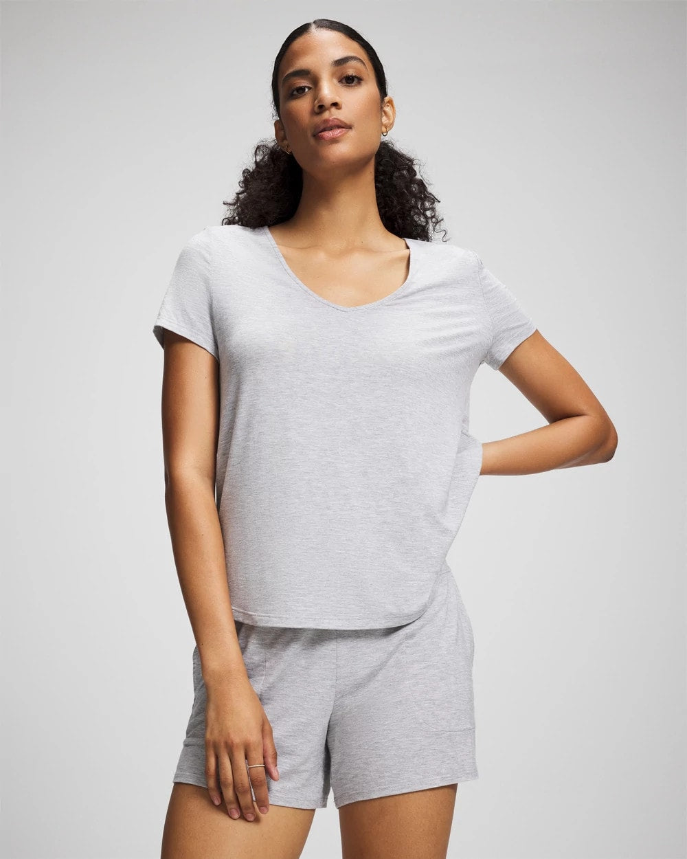 Pajama Shorts - HEATHER OPAL GRAY | Soma Women