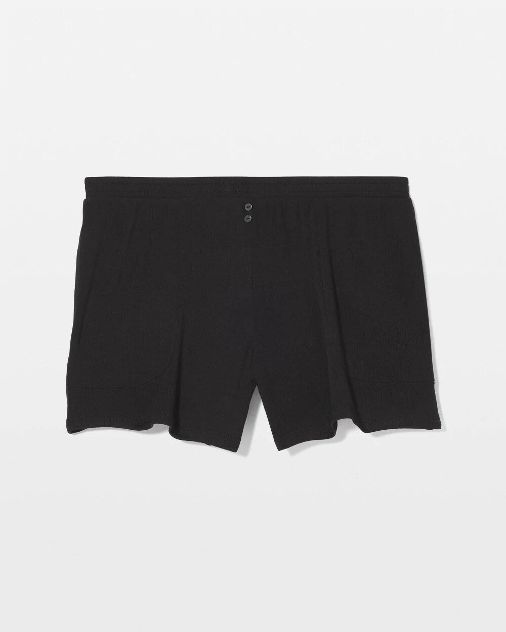Lightweight Rib Knit Pajama Shorts - BLACK | Soma Women