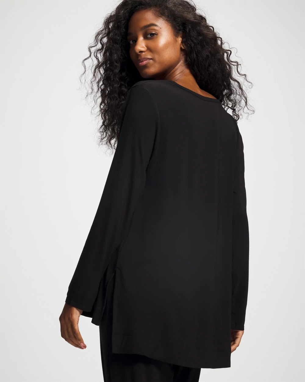 Long Sleeve Pajama Tee - BLACK | Soma Women
