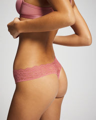 Thong Panty with Enchanting Lace - ANTIQUE PINK | Soma Women