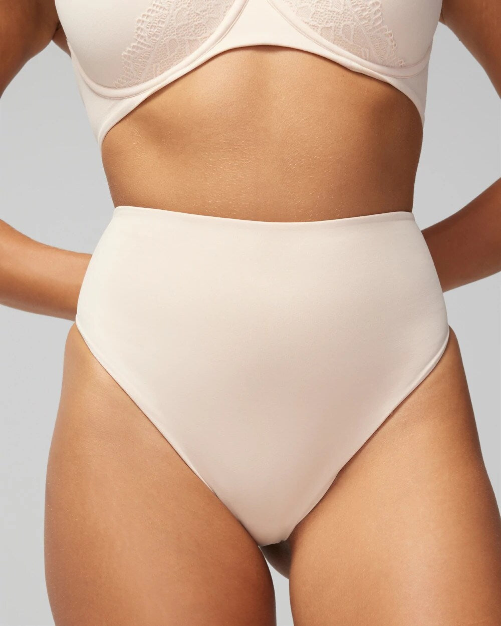 Tummy High-Waist Thong Panty - PALE SAND | Soma Women