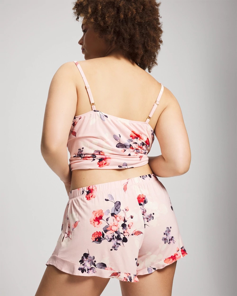 Ruffle Pajama Shorts - FLORAL DREAMS PINK BLUSH | Soma Women