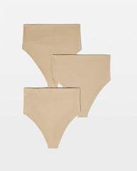 High-Waist Thong Panty 3 Pack - WARM AMBER MULTIPACK | Soma Women