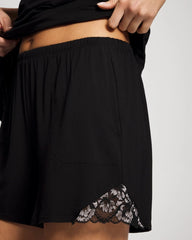Lace Trim Shorts - BLACK | Soma Women