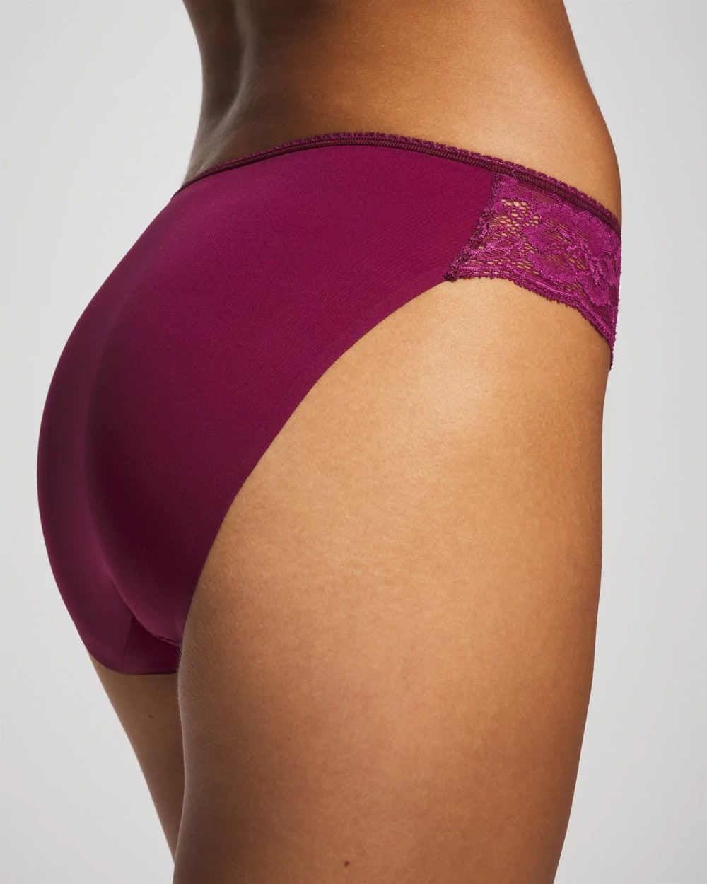 Edge Bikini Panty with Lace - POMEGRANATE WINE | Soma Women