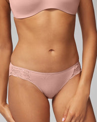 Cotton Blend Bikini Panty with Lace - ADOBE ROSE | Soma Women