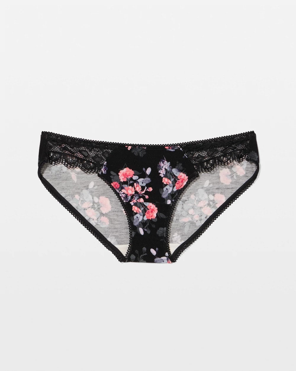 Bikini Panty with Lace - FLORAL DREAMS BLACK MINI | Soma Women