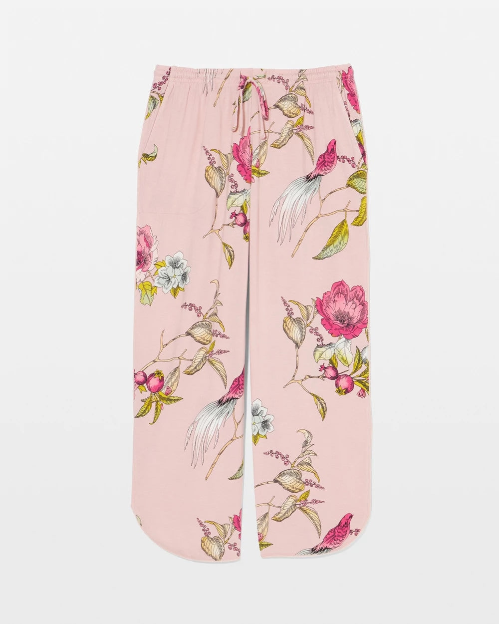 Piped Crop Pajama Pant - FEATHERED FANCY PINK | Soma Women