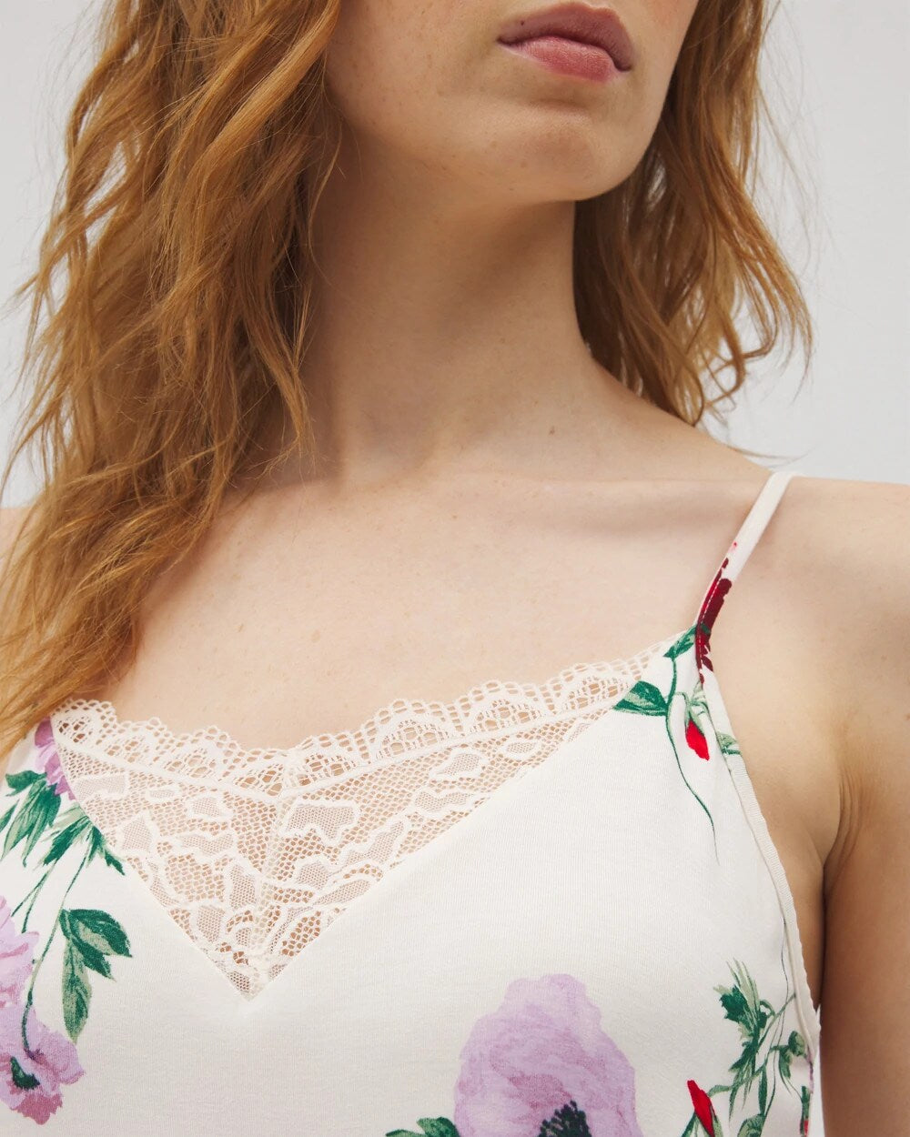 Lace Trim Chemise - RHAPSODY FLORAL SUGAR | Soma Women