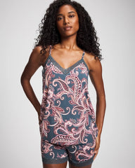 Lace Trim Pajama Cami - IMPERIAL PAISLEY MD PET | Soma Women