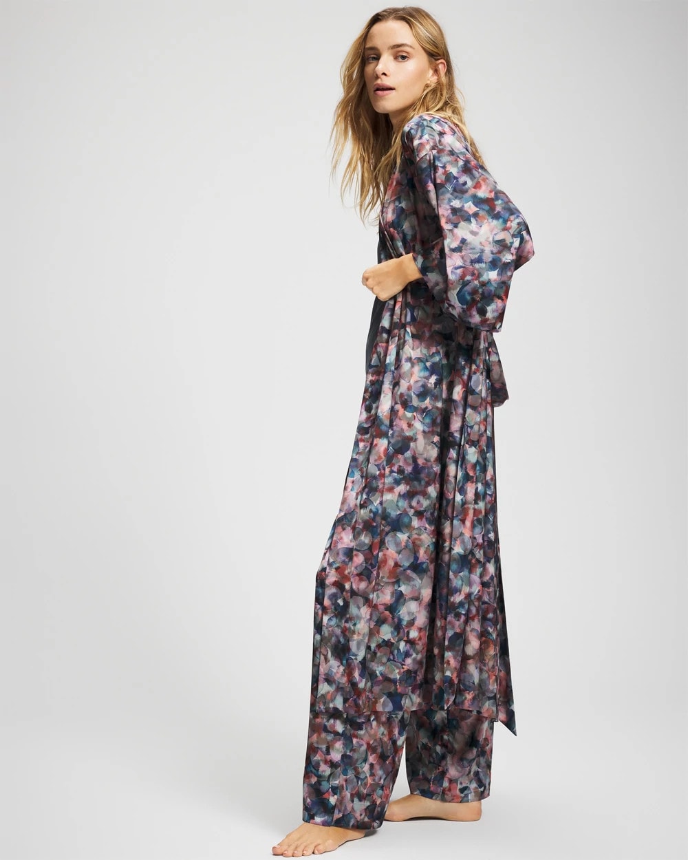 Long Robe - PETAL MOSAIC PETROL | Soma Women