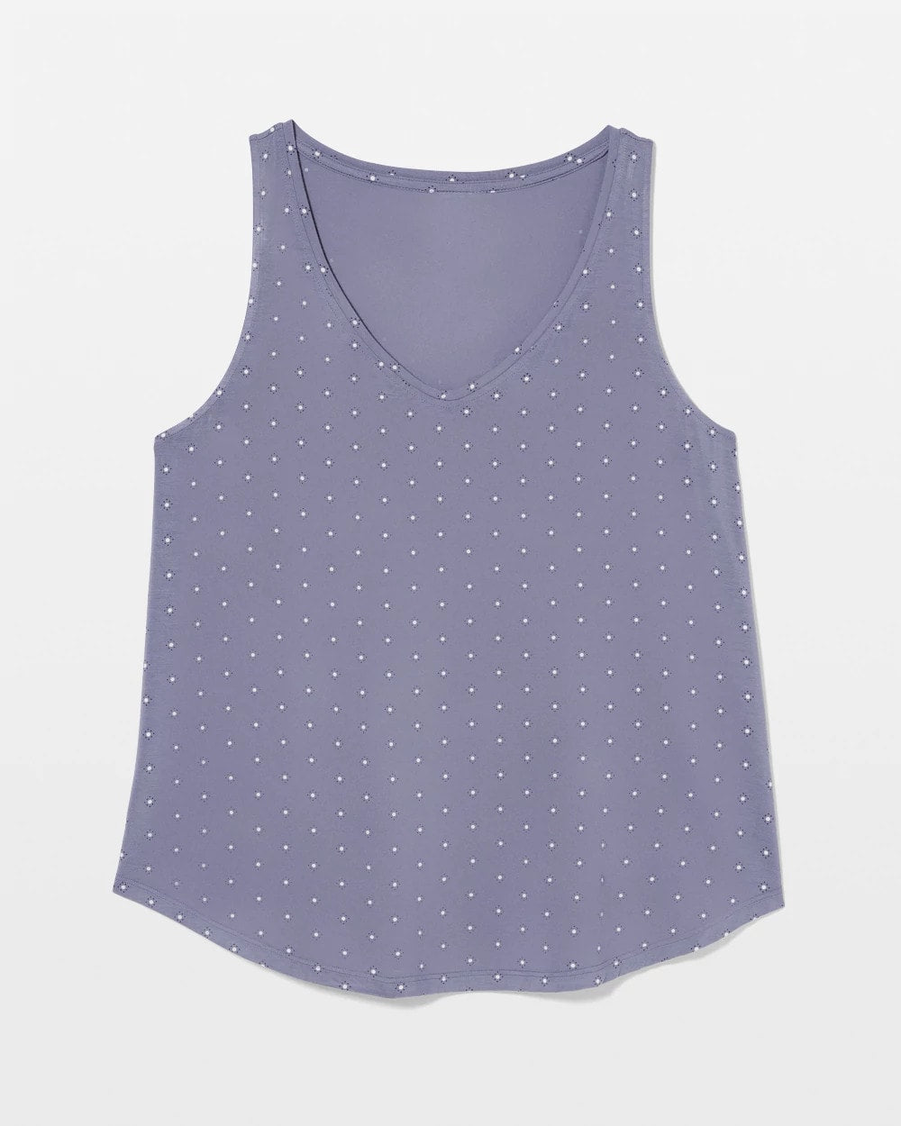 Printed V-Neck Pajama Tank - ON THE DOT EARL GRAY | Soma Women