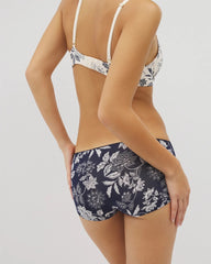 Lace Boyshort Panty - MEANDERING GARDEN M NAVY | Soma Women
