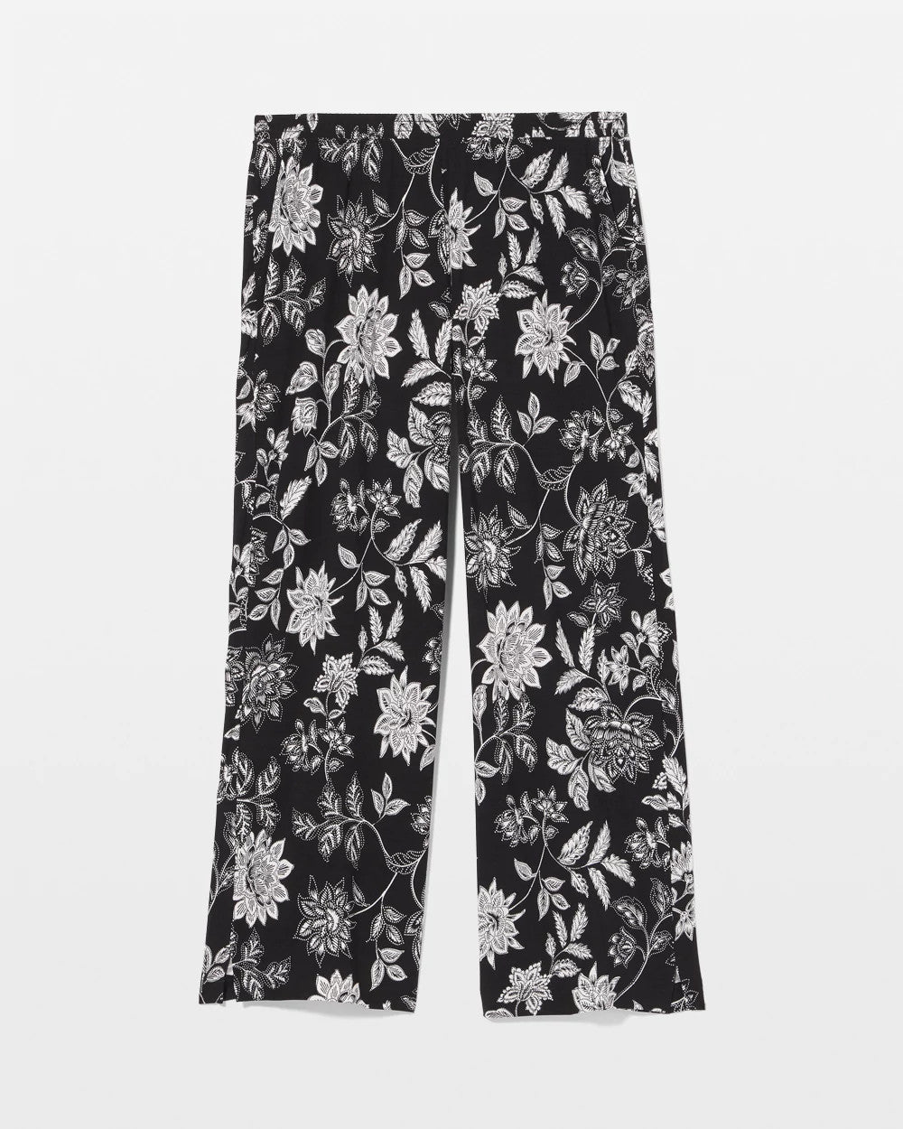 Cropped Pajama Pants - MEANDERING GARDEN BLACK | Soma Women
