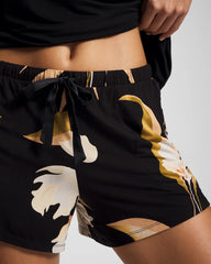 Satin Trim Pajama Short - MYSTIC BLOOMS BLACK MID | Soma Women