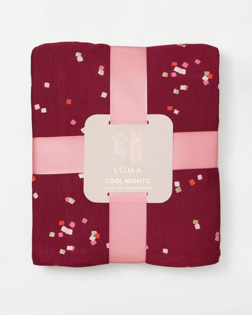 Packaged Short-Sleeve Pant Pajama Set - SCATTERED SQUARES VP/FOIL | Soma Women
