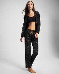 Ankle Pajama Pant - STELLAR SCENE BLACK/FOIL | Soma Women