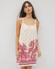 Smocked Neck Chemise - KASHMIR PAISLEY PLCD CH | Soma Women