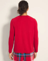 Men's Henley Pajama Top - PAINT THE TOWN RED | Soma Women
