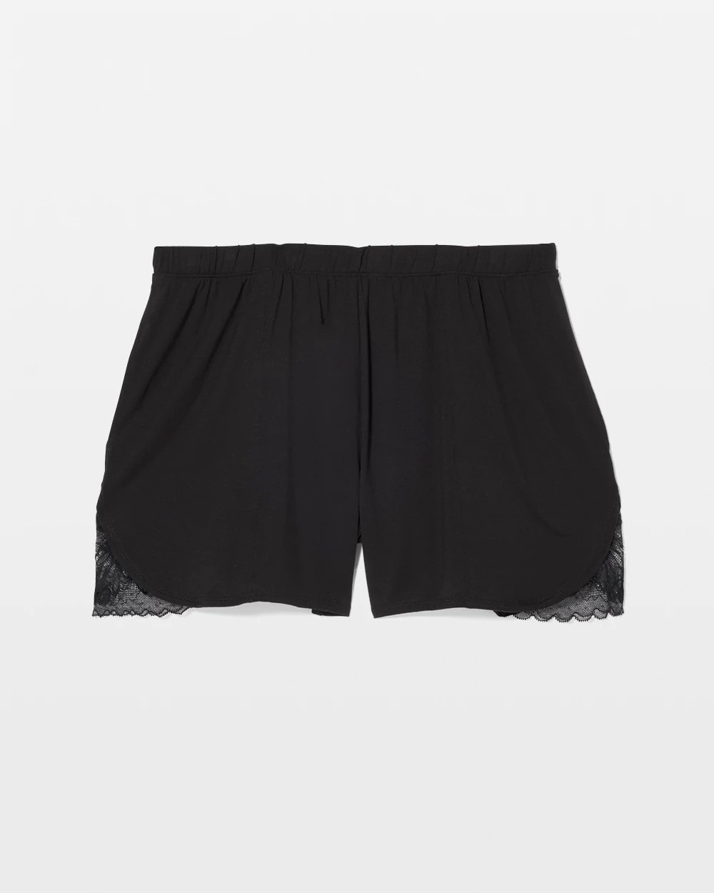 Lace Trim Pajama Shorts - BLACK | Soma Women