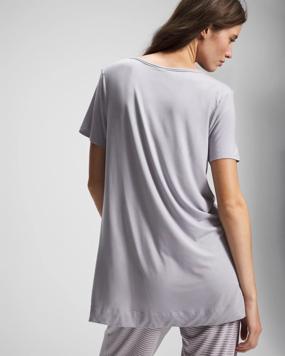 Short Sleeve Pajama Tunic Tee - MOONSTONE | Soma Women