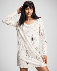 Long-Sleeve Sleepshirt - FIZZ THE SEASON FOIL | Soma Women