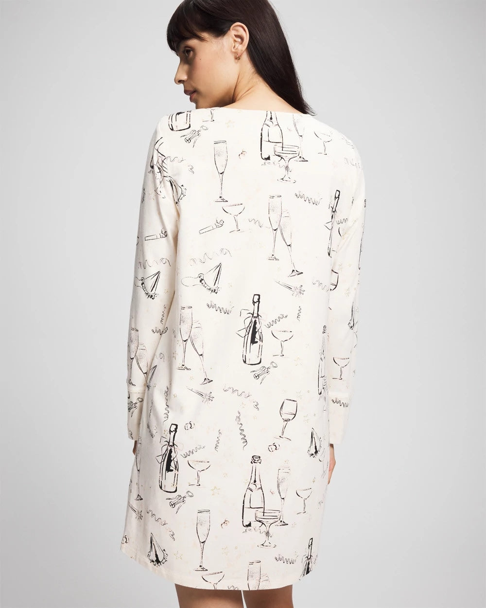 Long-Sleeve Sleepshirt - FIZZ THE SEASON FOIL | Soma Women