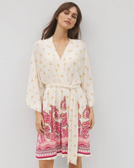 Kimono Short Robe - KASHMIR PAISLEY PLCD CH | Soma Women