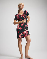 Short Sleeve Sleepshirt - COTTAGE FLORAL GREEN | Soma Women
