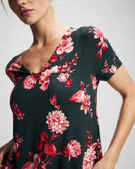 Short Sleeve Sleepshirt - COTTAGE FLORAL GREEN | Soma Women