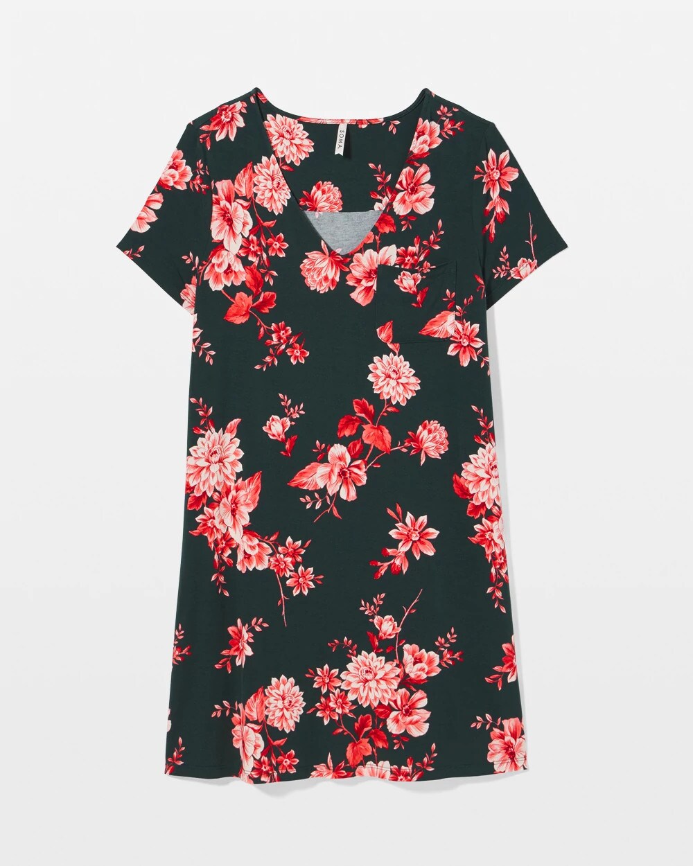 Short Sleeve Sleepshirt - COTTAGE FLORAL GREEN | Soma Women