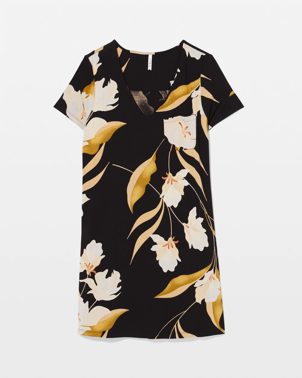Short Sleeve Sleepshirt - MYSTIC BLOOMS BLACK MID | Soma Women