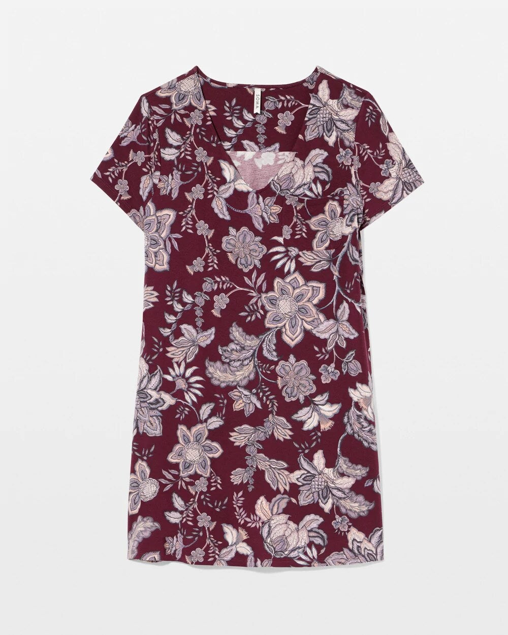 Short Sleeve Sleepshirt - PAISLEY SPLENDOR PLUM | Soma Women