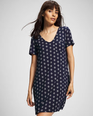 Short Sleeve Sleepshirt - BELLE FOULARD NAVY | Soma Women