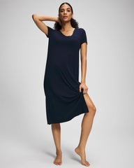 Short Sleeve Long Sleepshirt - NIGHTFALL NAVY | Soma Women