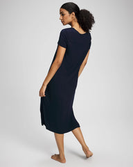 Short Sleeve Long Sleepshirt - NIGHTFALL NAVY | Soma Women
