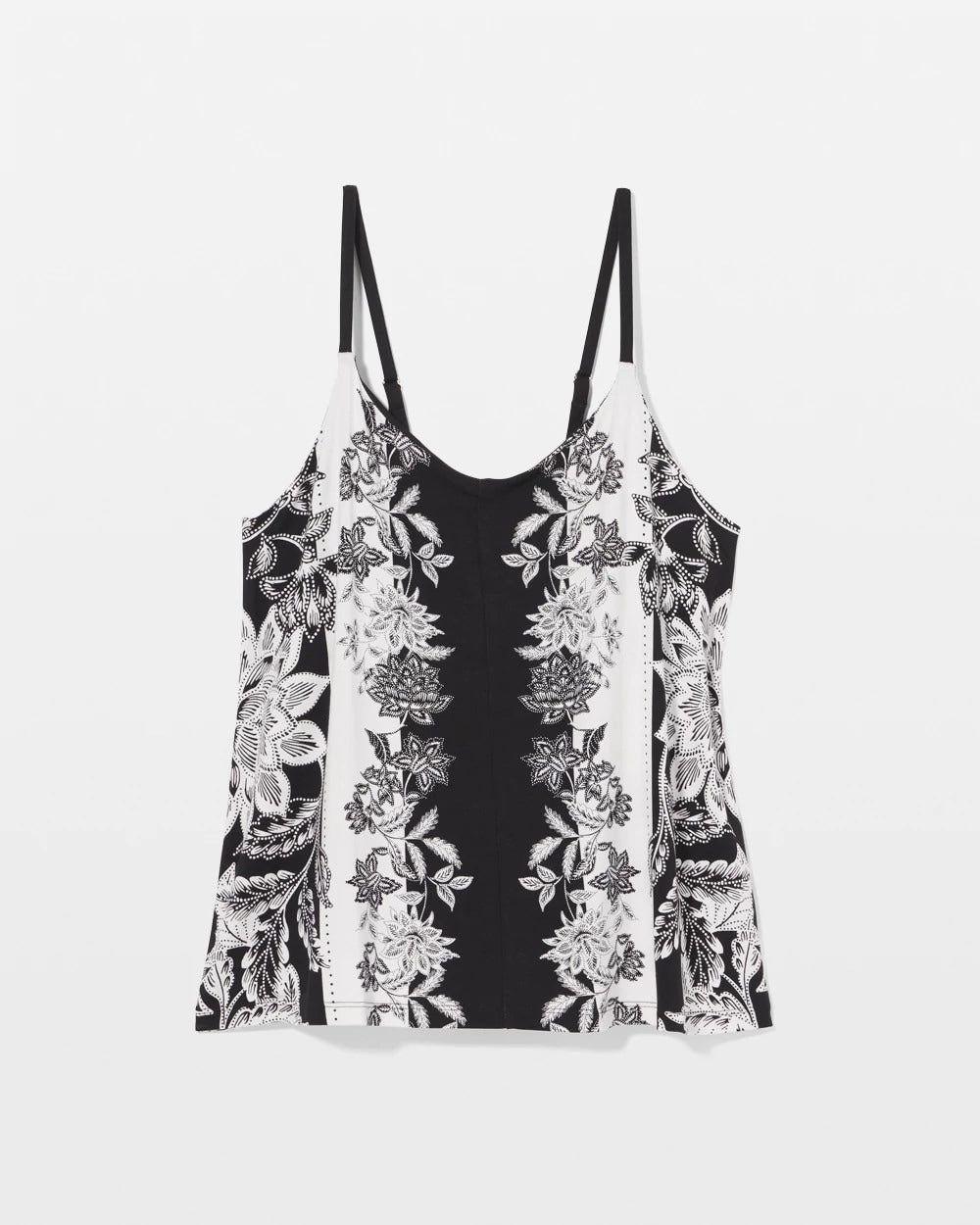Flyaway Pajama Cami - STAMPED FLORAL SCARF BLK | Soma Women