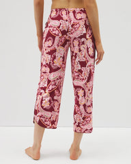 Piped Crop Pajama Pants - KASHMIR PAISLEY KISS | Soma Women