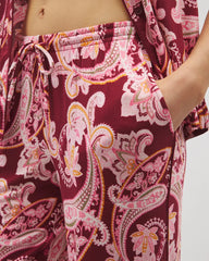 Piped Crop Pajama Pants - KASHMIR PAISLEY KISS | Soma Women